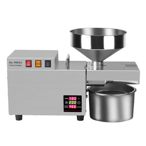 S9S Oil Press Stainless Steel Automatic Cold Press Oil Press Coconut Peanut Kernel Oil Press 110V/220V 1500W (Max)