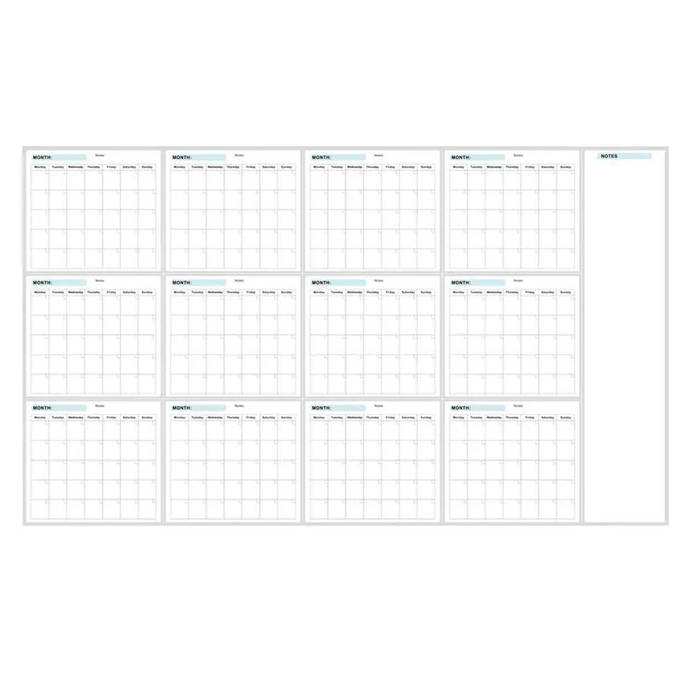 Wall Calendar Erasable Reusable Wall Planner 35X58In Dry-Erase Design Large Erasable Boards For Offices Home &amp; School