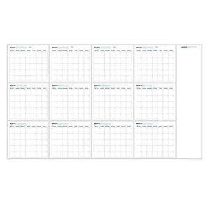 Wall Calendar Erasable Reusable Wall Planner 35X58In Dry-Erase Design Large Erasable Boards For Offices Home & School