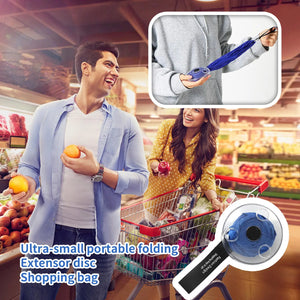 Large capacity reusable shopping bag from Hot Trend Vault, portable tote for travel and grocery shopping, made of durable material.