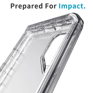 For Samsung Galaxy Note10/Plus Transparent Case Shockproof Cover And 2pcs Tempered Glass Screen Protector Case Friendly Clear