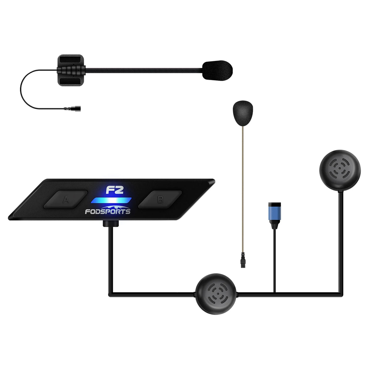 Fodsports F2 Motorcycle Bluetooth Intercom helmet Headset Wireless Intercomunicador 1000m IP67 Waterproof