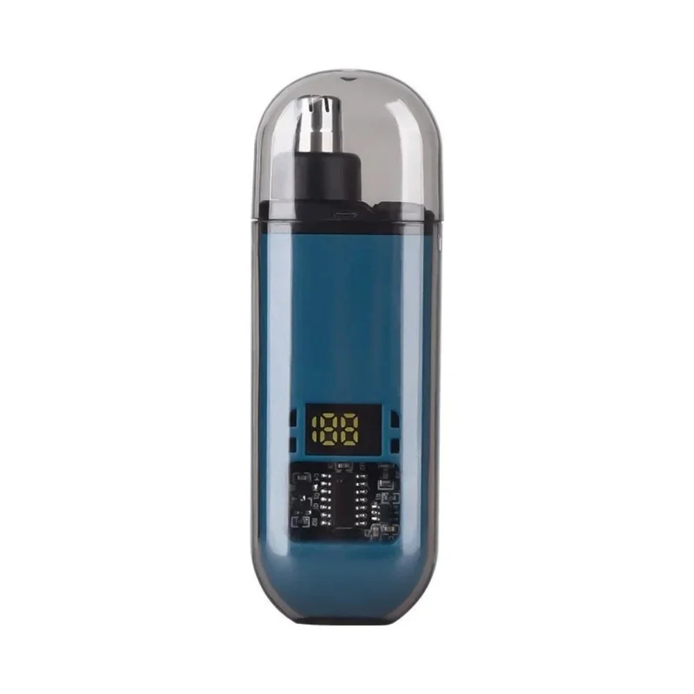 Hot Trend Vault nose hair trimmer with LED light, portable electric grooming device for travel and everyday use.