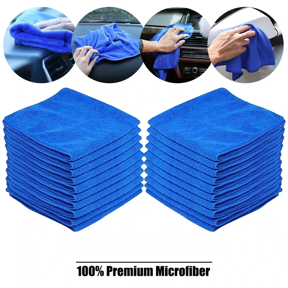 Hot Trend Vault microfiber cleaning cloths, lint-free and streak-free for home use, shown folded on a clean surface.