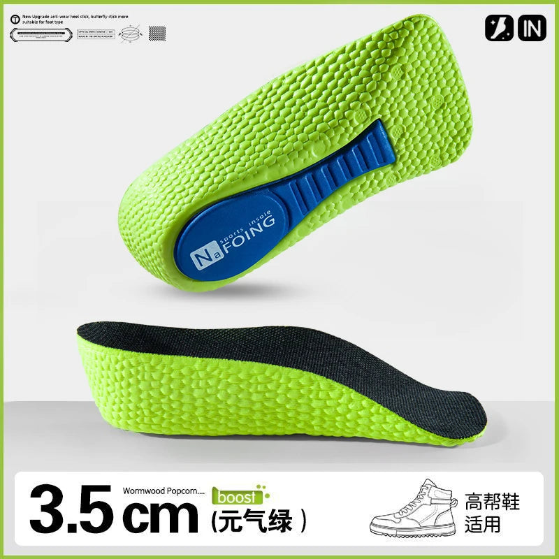 Memory Foam Height Increase Insoles for Men Women Shoes Flat Feet Arch Support Orthopedic Insoles Sneakers Heel Lift Care Insole