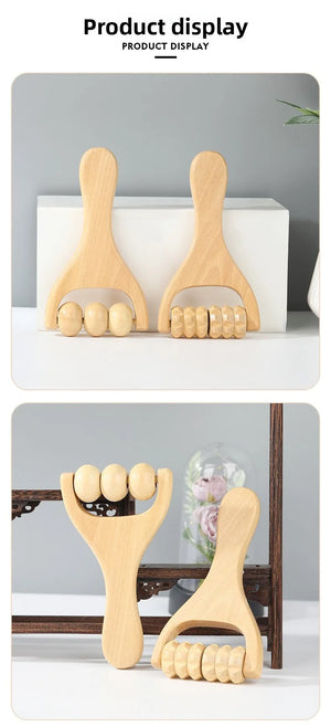 Wooden Face Massage Tools Set Kit Face Sculpting Tool Skin Care Facial Massager Cupping Contouring Facial Roller