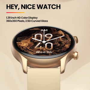 Zeblaze Btalk 3 Plus Smart Watch with voice calling, black band, digital display, and health tracking features.