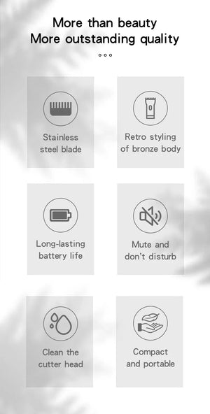 Hot Trend Vault Hair Clipper Pro Vintage T9 Edition with stainless steel blades and fast charging, suitable for home and barber use.