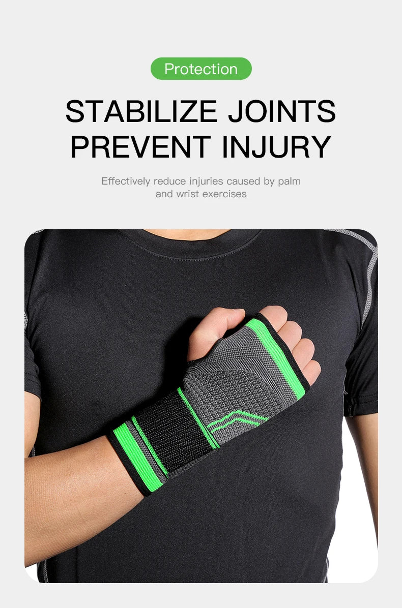 Gym Sports Wristband Wrist Protector Palm Guard Wrist Support Adjustable Wrist Brace Strap Compression Gloves for Carpal Tunnel