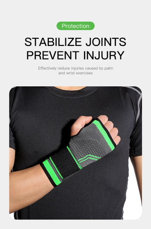 Gym Sports Wristband Wrist Protector Palm Guard Wrist Support Adjustable Wrist Brace Strap Compression Gloves for Carpal Tunnel