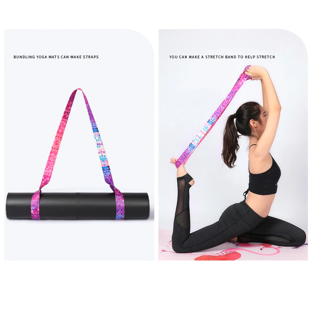 Yoga Mat Strap Exercise Mat Carrier Stretching Band Adjustable Yoga Mat Carrier Yoga Mat Carrying Strap for Carrying Large Mats