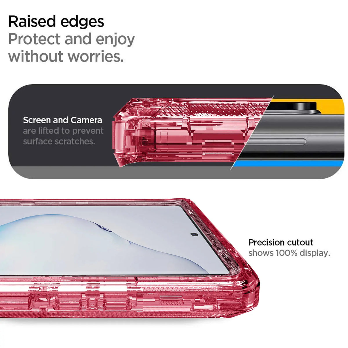 For Samsung Galaxy Note10/Plus Transparent Case Shockproof Cover And 2pcs Tempered Glass Screen Protector Case Friendly Clear