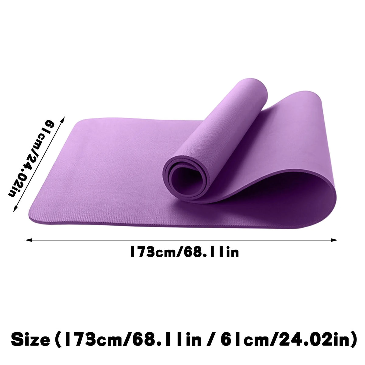 Foldable Yoga Mat Eco Friendly EVA Folding Travel Fitness Exercise Mat 173*61*0.4cm for Yoga Pilates &amp; Floor Workouts