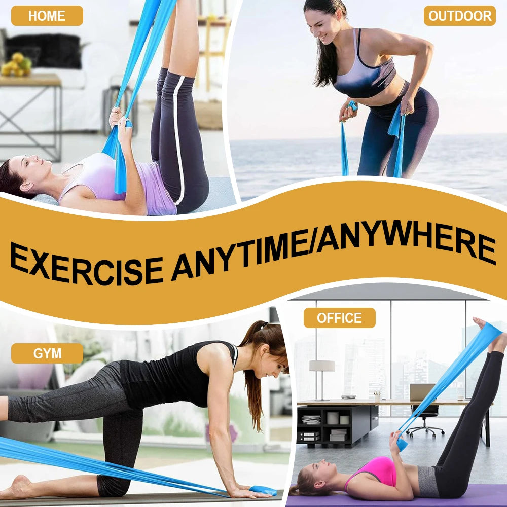Hot Trend Vault resistance bands set for home fitness and rehab, elastic exercise bands for yoga, Pilates, and gym workouts.