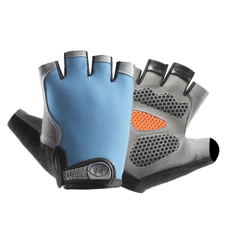 Breathable Anti Slip Fingerless Cycling Gloves for Men and Women