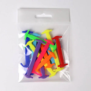 16pcs Lazy Shoelace Silicone Quick Lace Elastic Women Men No Tie Kids Adult Sneakers Lacing Shoelace Buckle Shoes Accessories