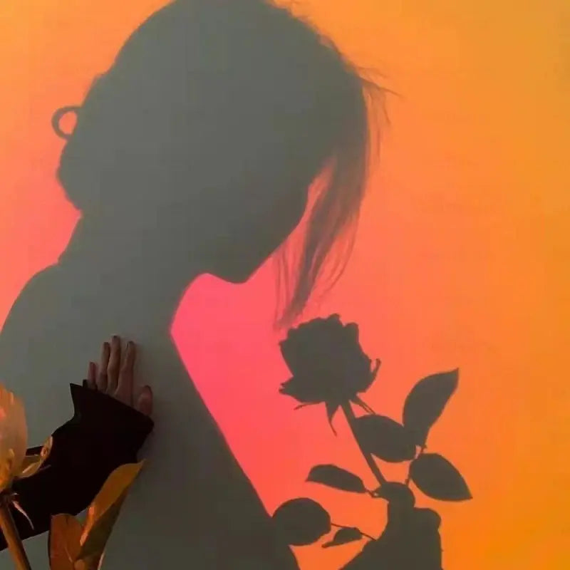 Sunset Lamp Projector USB Powered LED Rainbow Romantic Night Light Neon Atmosphere Home Decoration Photography Light Room Decor