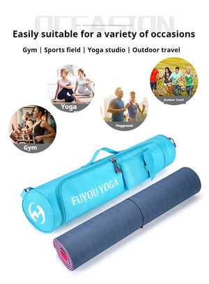 Fitness Sports Yoga Mat Waterproof Bag Multifunction Pocket Yoga Carrier Knapsack Large Capacity Storage Yoga Mat Holder