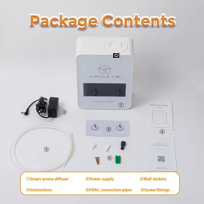 Namste LuxPerfume Aroma Diffuser by Hot Trend Vault with 300ml capacity, Bluetooth fan, and air freshener for home HVAC airflow.