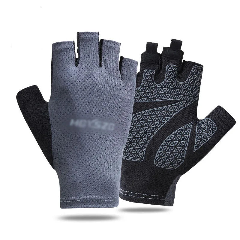 Professional Gym Fitness Breathable Anti-Slip Women Men Half Finger Summer Fishing Cycling Fingerless Gloves Female Bicycle Bike