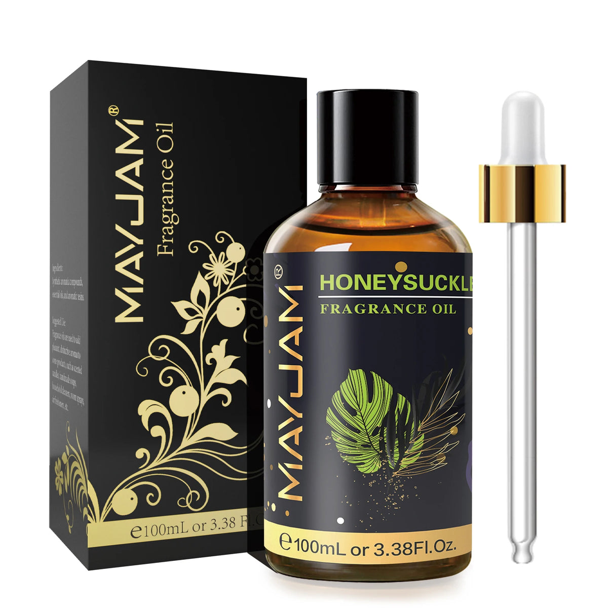 Hot Trend Vault Mayjam 100ml fragrance oil bottle featuring Sea Breeze, Coconut, Vanilla, Coffee, and Bubble Gum scents with dropper