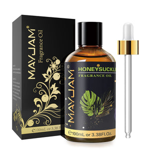 Hot Trend Vault Mayjam 100ml fragrance oil bottle featuring Sea Breeze, Coconut, Vanilla, Coffee, and Bubble Gum scents with dropper