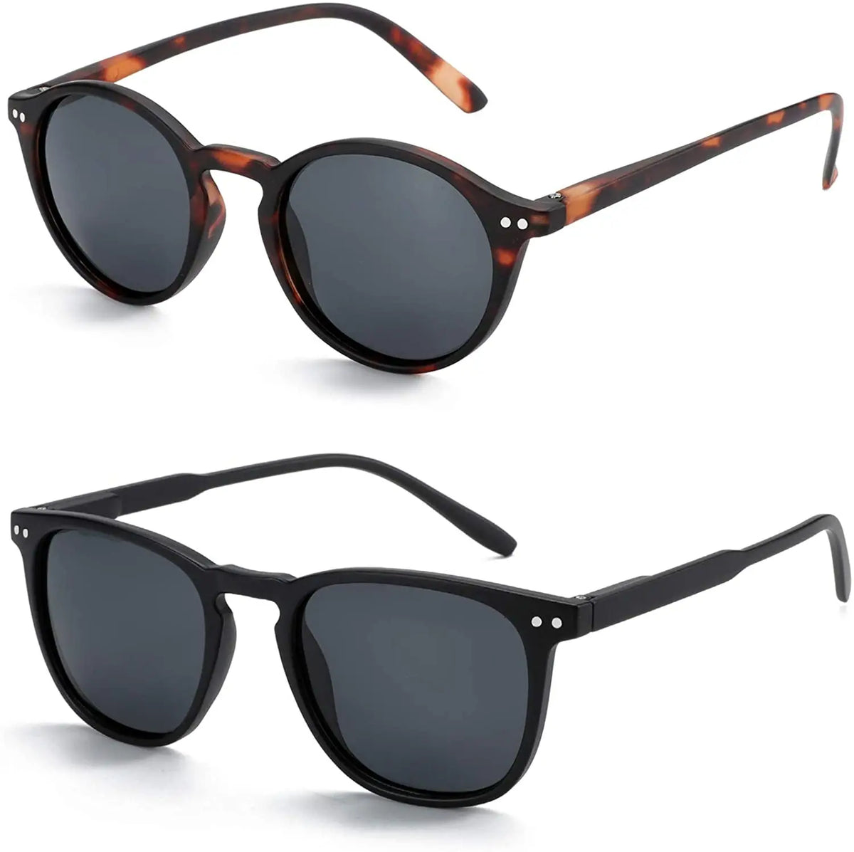 ZENOTTIC Vintage Polarized Sunglasses Men Classical Retro Brand Designer Round Outdoor Driving UV400 Shades Sun Glasses Woman