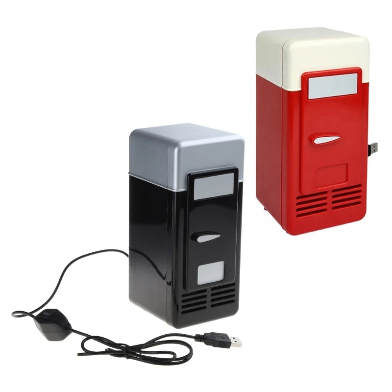 Hot Trend Vault MEXI portable mini car refrigerator with USB dual-use for travel, shown in compact design suitable for vehicles.