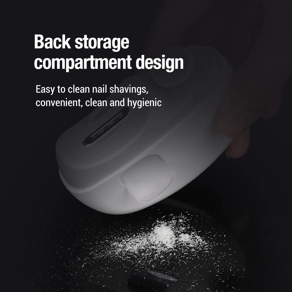 Rotatable Electric Nail Clipper For Baby Adult Automatic Nail Clippers With Light Nails Trimmer Cutter Manicure Polishing Tools