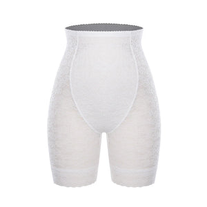 High waisted Miss Moly shapewear body shaper shorts with lace details, providing firm control for women.