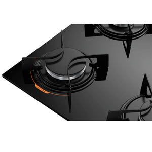 Black Atlas 4 Cooktop with Glass Table U Top Bivolt