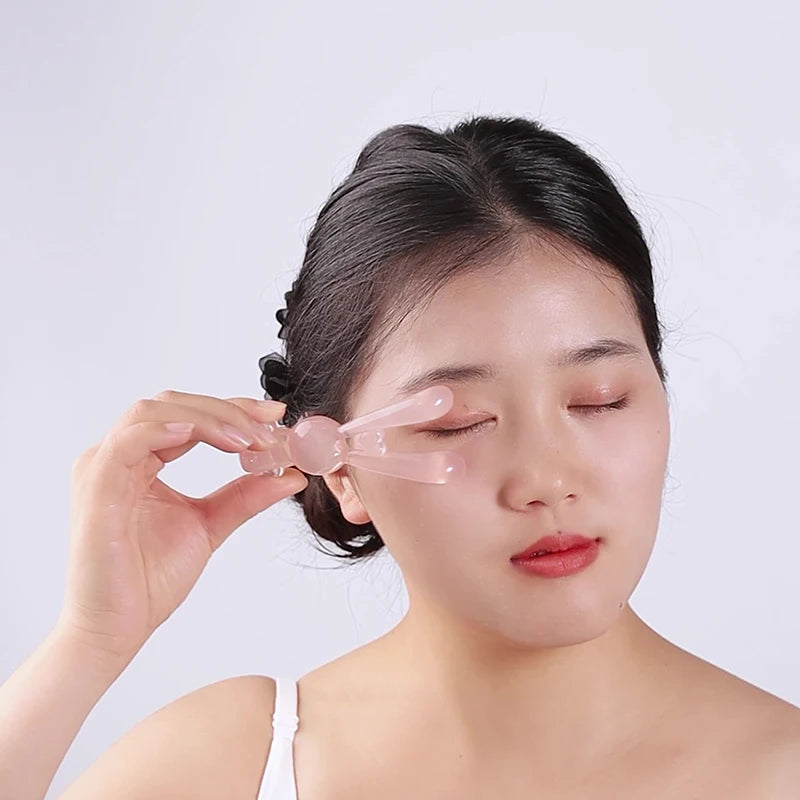 Facial Tools Massage Plate Rabbit Shape Face Lifting Guasha Scraping Massage Reduce Puffiness Nose Lifting Nose Guasha Care
