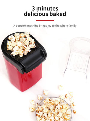 Hot Trend Vault hot air popcorn maker with 1200W, no oil, portable design for home use, shown in the image.