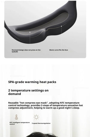 Hot Trend Vault MIJIA Smart Massage Eye Mask in black with vibration feature for relaxing home blackout and eye comfort.
