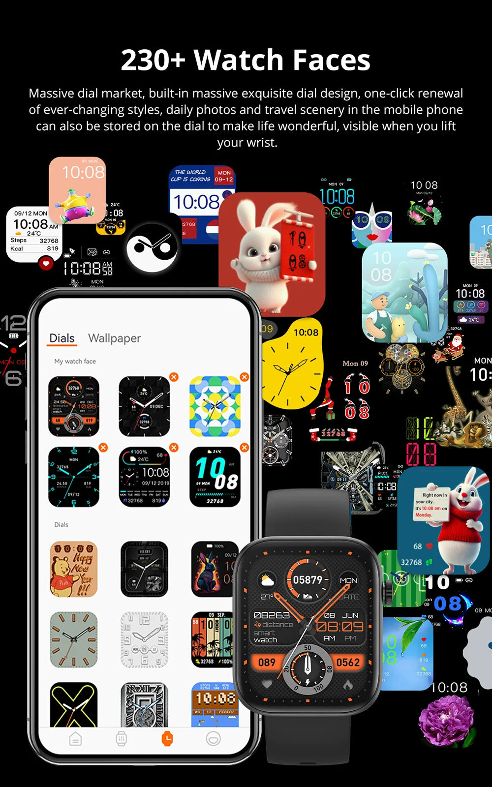 Hot Trend Vault COLMI P71 smartwatch with voice calling and health monitoring features, unisex design, displayed on a black background.