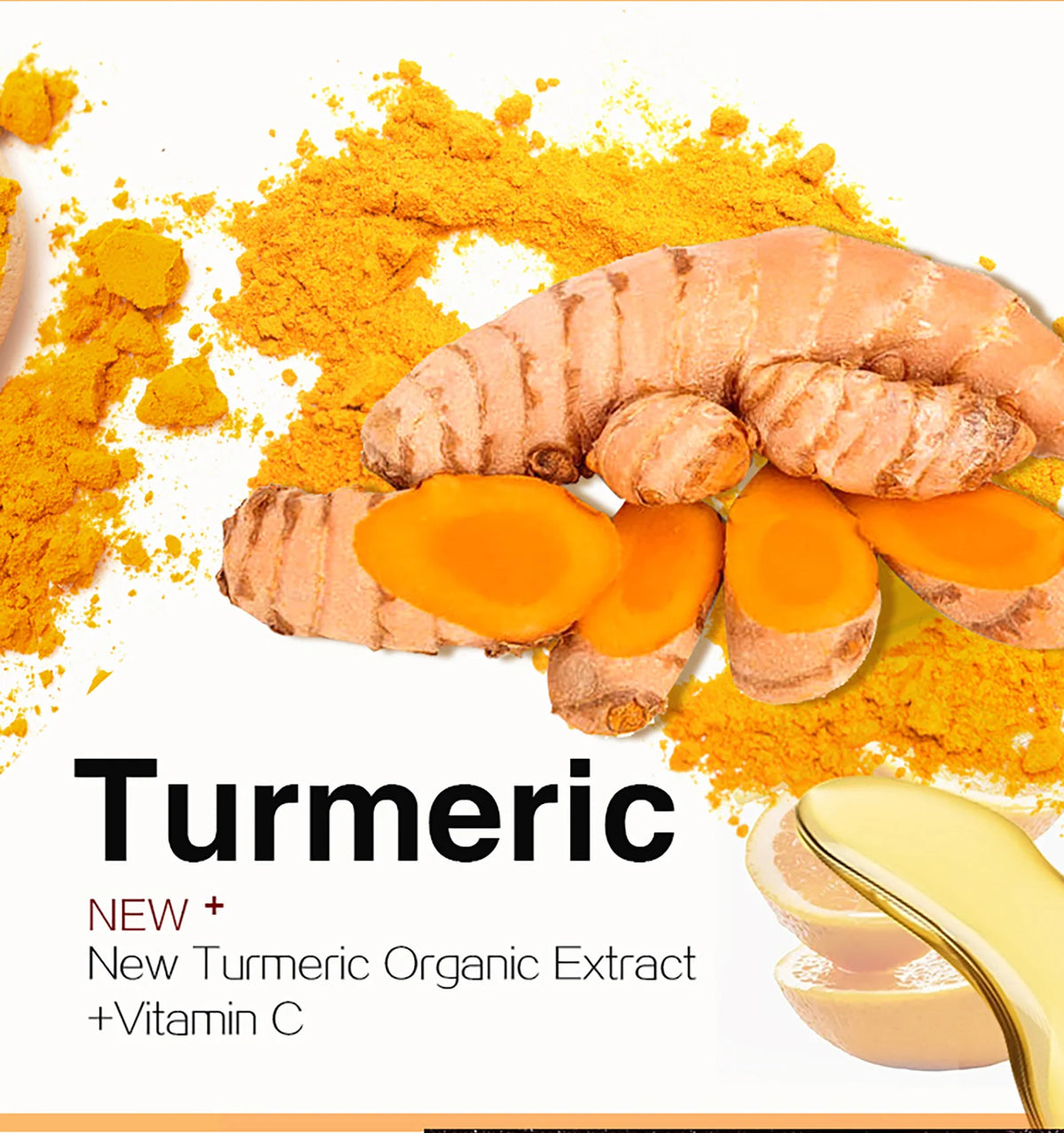 Unisex AILKE Turmeric Skin Care for acne, lightening, and pore refining with turmeric, displayed in a sleek bottle.