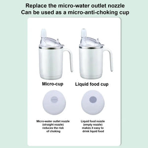 Silicone Adult Sippy Cups For Elderly Spill Proof Drinking Cup With Straw For Disabled Patient Adult Sippy Cup With Handle For