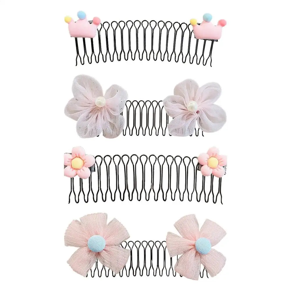Hot Trend Vault flower crown hair comb clips for bun styling, strong hold hairpins for women and girls, decorative hair accessories