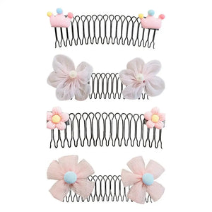 Hot Trend Vault flower crown hair comb clips for bun styling, strong hold hairpins for women and girls, decorative hair accessories