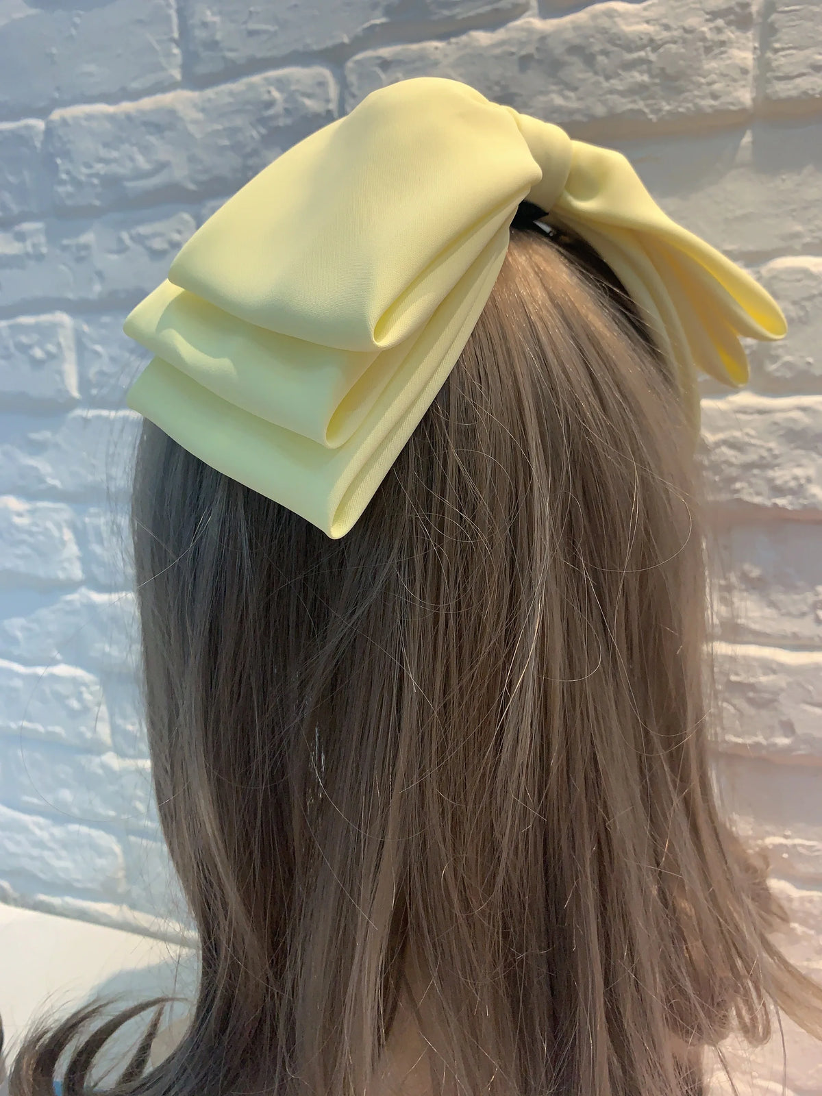 Multi-layer pink and black bow hair clip for women and girls, trendy Korean fashion accessory by Hot Trend Vault.