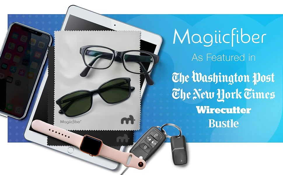MagiicFiber Microfiber Cleaning Cloth, High-density Stripe-free Wipes, Soft and Efficient Premium Screen Cleaning Cloth