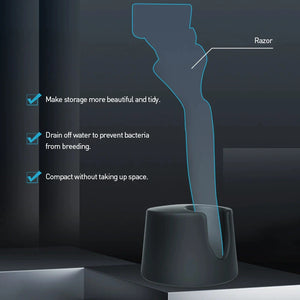 Yunchi premium shaving stand for Gillette razors, designed by Hot Trend Vault, with draining and drying features for men's grooming.