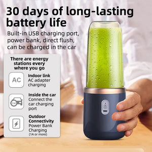 Hot Trend Vault Flaremore Electric Juicer Cup with 400ml capacity, portable travel USB charge, two cups, automatic pulp ejection.