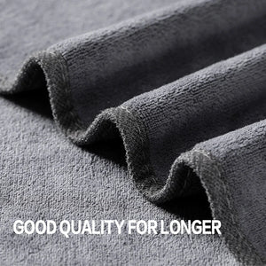 Grey microfiber car cleaning towel by Hot Trend Vault, ideal for cars and glass cleaning, soft and highly absorbent.