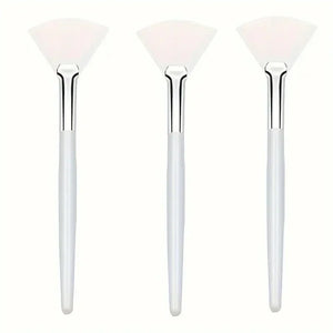 3/6/12pcs Practical Facial Brushes Fan Shape Brush Flat Head Face Mask Applicator Soft Portable Mask Brushes Cosmetic Tools