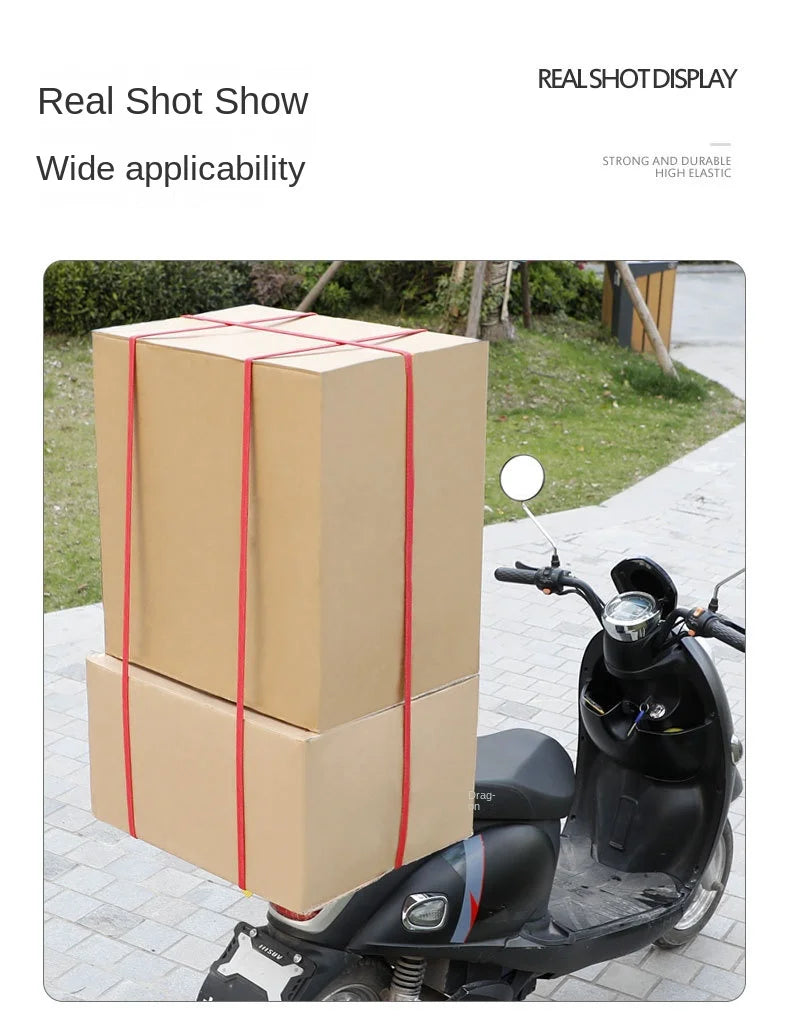 Motorcycle Elastics Rubber Luggage Rope Cord Hooks Bikes Rope Tie Auto Luggage Roof Rack Strap Fixed Band Hook Car Accessories