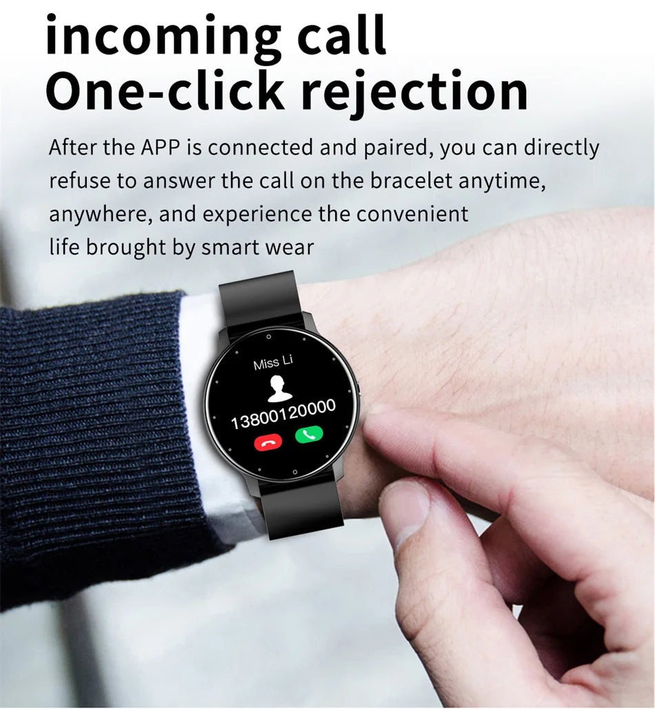 Ultra-light men's smart watch by Hot Trend Vault with full touch screen, heart rate monitor, fitness tracker, and Bluetooth calling.