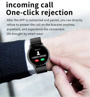 Ultra-light men's smart watch by Hot Trend Vault with full touch screen, heart rate monitor, fitness tracker, and Bluetooth calling.