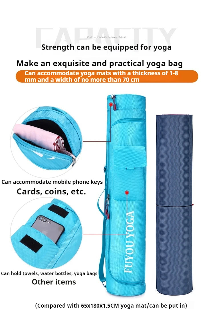 Fitness Sports Yoga Mat Waterproof Bag Multifunction Pocket Yoga Carrier Knapsack Large Capacity Storage Yoga Mat Holder