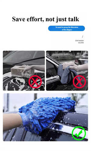Microfiber Car Washer Sponge Cleaning Car Care Detailing Brushes Washing Towel Auto Gloves Styling Accessories